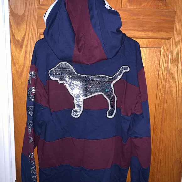 Victoria’s Secret Pink Rugby style hoodie - Picture 1 of 2